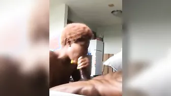 Fellatio inside the am