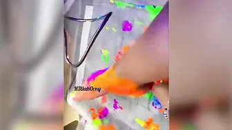 Toes Bondage Friday| WetMessy Glo inside the Dark Paint on Foot