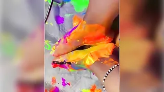 Toes Bondage Friday| WetMessy Glo inside the Dark Paint on Foot