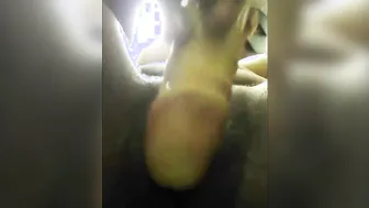 Lusty Nympho Touching her Clitoris with a Sex Toy Outside