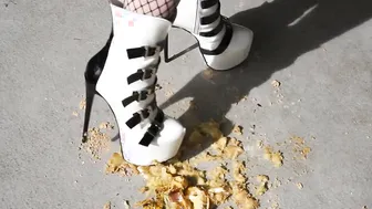 Crushing Food inside my High Heels