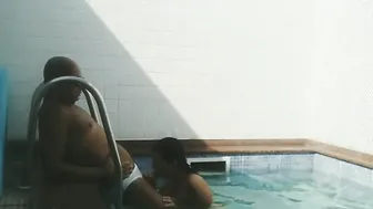 I was surprised by this friendly dark hair at the motel