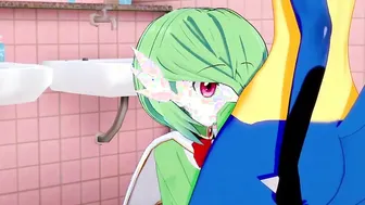 Pokemon Cartoon Furry Yiff - Lucario sex inside the WC - Manga