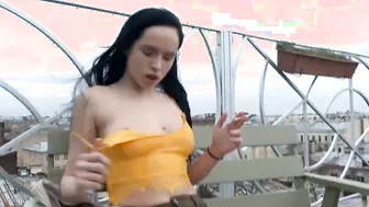 SISPORN. Thin Colleen took clothes off to be drilled