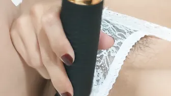 First Time on Web Cam Orgasm on Handheld Vibrating Wand