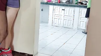 MY VULGAR FRIEND cleans the KITCHEN while I BONED his FIANCE on