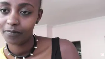 Africancasting porn video – Hardcore Black Rocker chick wants her Face Pounded Hard