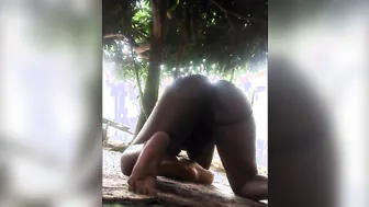 Outdoor Rides a Sex Dildo