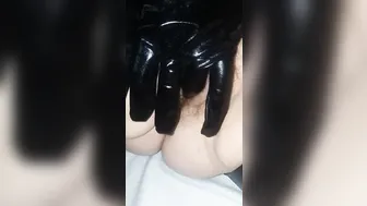 Having Fun with Hariy Twat into Rubber Catsuit