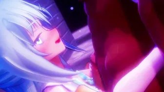 MMD - Aqua back Alley Cash Making| Tit Job | Deepthhroat | Rough Screwed | [BY-mitsuboshiL]