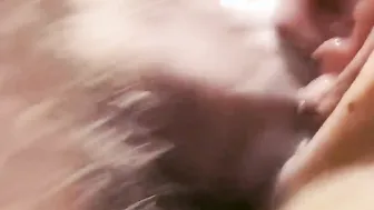 Whipped her lube like whipped cream. Close-up cumshot