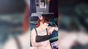Tattooed sluts W/ Split Tongue— Twat Play Masturbation Watching Porn sixty-nine Position Oral Sex