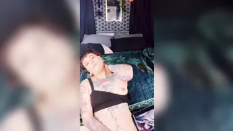 Tattooed sluts W/ Split Tongue— Twat Play Masturbation Watching Porn sixty-nine Position Oral Sex
