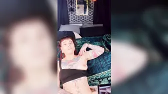 Tattooed sluts W/ Split Tongue— Twat Play Masturbation Watching Porn sixty-nine Position Oral Sex