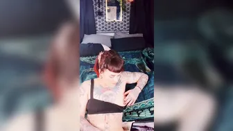 Tattooed sluts W/ Split Tongue— Twat Play Masturbation Watching Porn sixty-nine Position Oral Sex