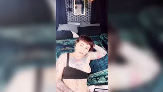 Tattooed sluts W/ Split Tongue— Twat Play Masturbation Watching Porn sixty-nine Position Oral Sex