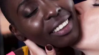Lingeire lesbo MILF pussylicking african gf into lovers