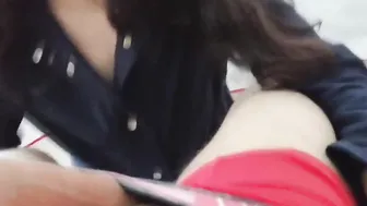 Sucking Off the Precum out my Friend to Lube boyfriends Cock and got Spitroasted
