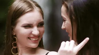 2 Lustful Girls Sharing On 1 Huge White Penis