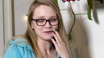Exhibitionist Holly Dares to Masturbate into the Hallway
