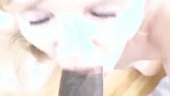 Old Slutty Blonde Enjoy Sucking Off A Huge African Penis