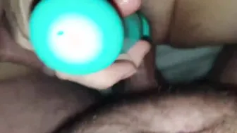Dick rubbed all her clitoris to a creamy jizzed ending