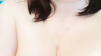 Rubs my Big Natural Boobs with Gigantic Aureola Oiling them and Showing Off you - Boosty Momy Loves you