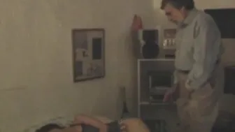 Filthy grandpa on teenie snatch