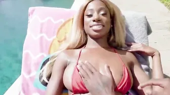 Bbc monster for big boobed natural black 18 year old Kinsley Karter