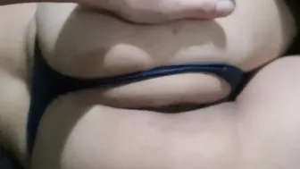 G String porn video – With my Gf we are looking for a 3 Way Showing her G-String and her Bald Butt