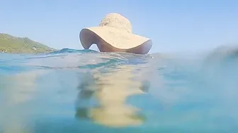 TOTALY NUDE Underwater # RIsky Swim with my new Friends