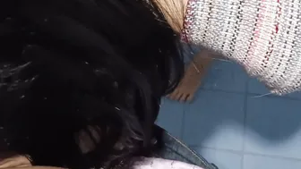 Thai Lovers Fucking into Office Bathroom. Thai Quick Banged inside Outdoor Toilets. Cum into her