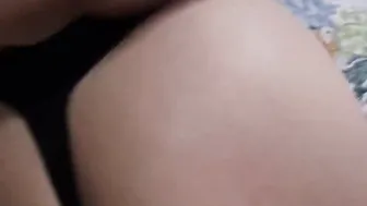 G String porn video – G from 06-11-2021 - Ebony g-string and thigh highs.