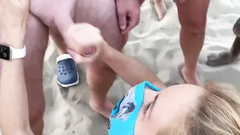Masturbation and Cumshots on the Beach