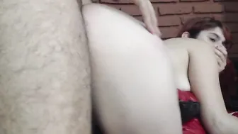 Twat Gapes and Rough Screwed inside Doggy on the Sofa