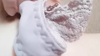 Sexy Zafiria stuffed her lingerie inside her twat