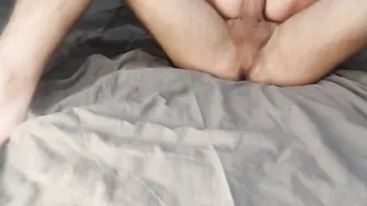 Submissive Step Sister Riding Penis. Cum on bald cunt