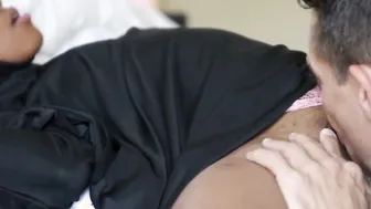 African Muslim 18 year old getting her cunt filled with cum by