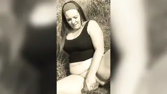 Masturbating into the woods