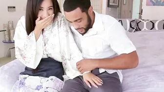 Skinny eastern Cutie anally spread to the max by big black cock