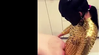 LussyKinky Humiliates her Sub Fucks him by Sticking his Oral Sex into the Washing Machine