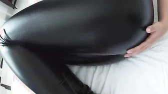 SHE BEGGING ME TO NAILED HER INSIDE LEATHER LEGGINS