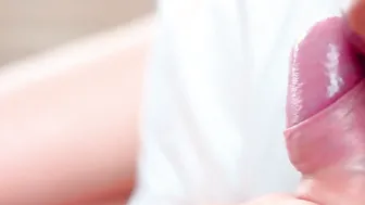 Gentle morning cock licking