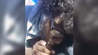 African bimbos suck her white BF into vehicle