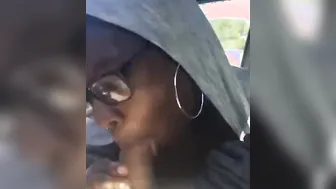 African bimbos suck her white BF into vehicle