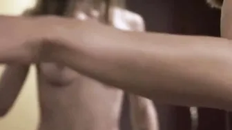 Emelie Crystal getting her mouth and bald cunt fuck
