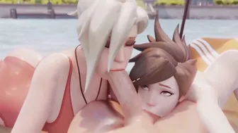 【MMD R-teens SEX DANCE】HOT POOL SWEET INSANE PENIS FELLATIO 甘い喜び [MMD]