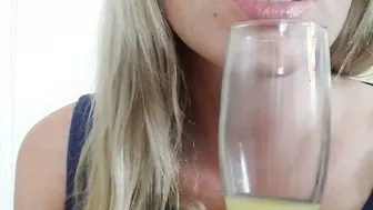 After Church Swallow and Kiss with Tits