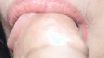 HOT EIGHTEEN PASSIONATE CLOSE UP FELLATIO WITH CUM INTO MOUTH