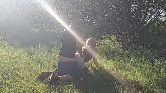 With a cunt with mouth inside the Woods Doggy Style